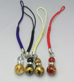 開運天然石龍手彫りひょうたん根付